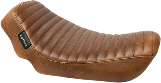 Le Pera Streaker Pleated Solo Seat In Brown For Harley-Davidson 2006-2017 Dyna Models