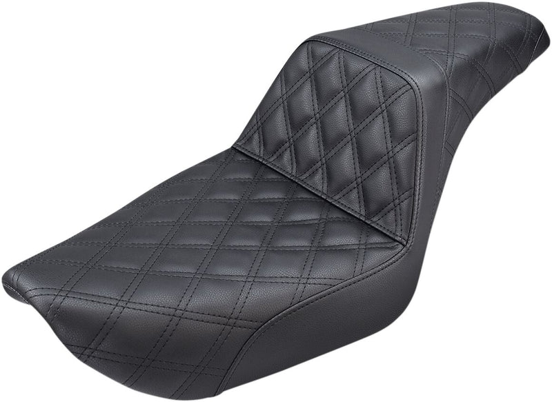 Saddlemen Black Lattice Stitch Step-Up Seat for 1996-2003 Harley-Davidson Dyna Motorcycles #896-04-175