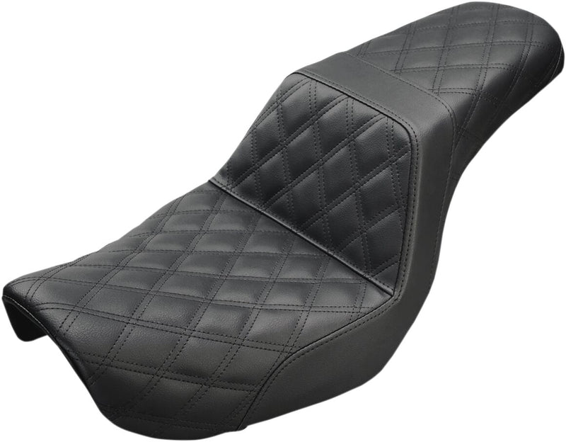 Saddlemen Black Lattice Stitch Step-Up Seat for 2004-2005 Harley-Davidson Dyna Motorcycles #804-04-175