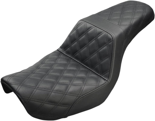 Saddlemen Black Lattice Stitch Step-Up Seat for 2004-2005 Harley-Davidson Dyna Motorcycles