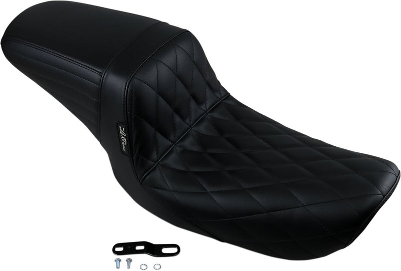 Le Pera Kickflip Seat Black 2-Up Seat BikerTec Vinyl #LN-591DM