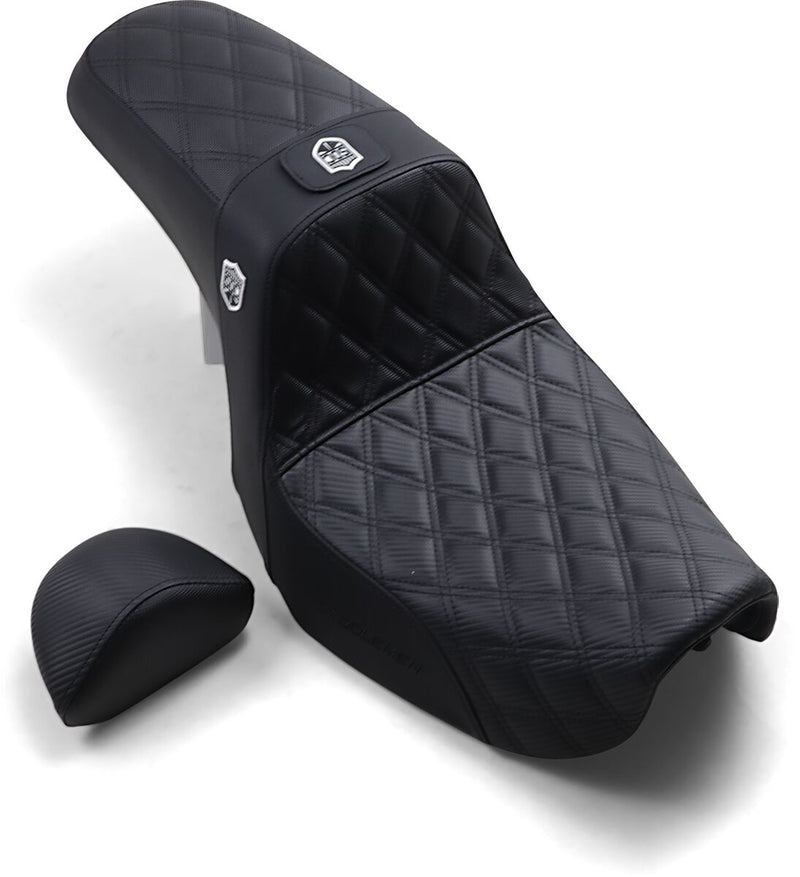 Saddlemen Black Pro Series SDC Performance Gripper seat for 2006-2017 Harley-Davidson Dyna Motorcycles