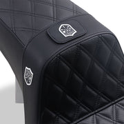 Saddlemen Black Pro Series SDC Performance Gripper seat for 2006-2017 Harley-Davidson Dyna Motorcycles