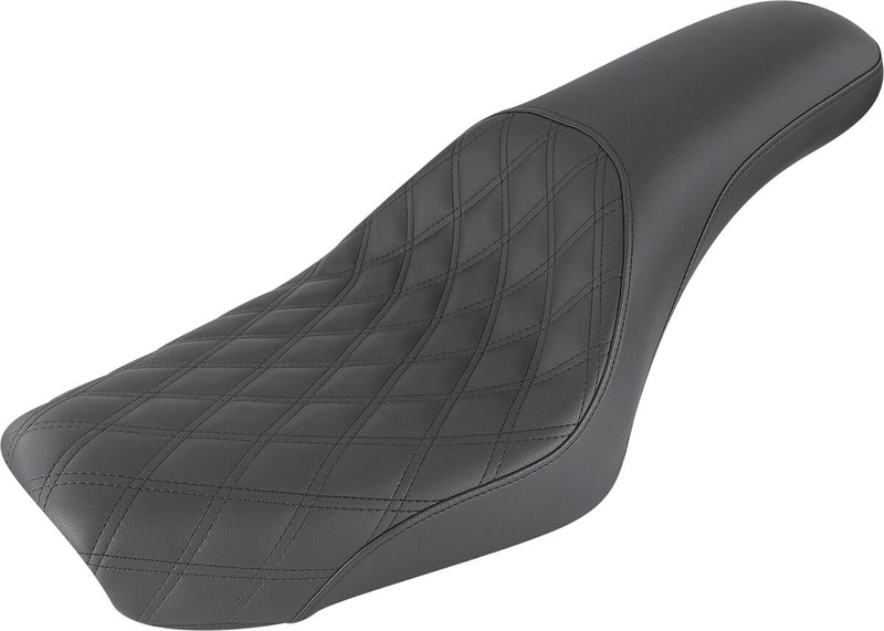 Saddlemen Profile LS Seat for 2004-2005 Harley-Davidson Dyna Wide Glide Injected - FXDWG I and 2004-2005 Harley-Davidson Dyna Wide Glide - FXDWG Motorcycles Black #804-05-149
