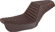 Saddlemen Brown Tuck N Roll Step Up Seat w/Rear Lattice Stitch for 2004-2005 Harley-Davidson Dyna Low Rider and 2004-2005 Harley-Davidson Dyna Super Glide Motorcycles #804-04-176BR