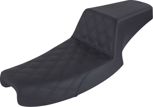 Saddlemen Black Lattice Stitched Step Up Seat for 1991-1995 Harley-Davidson Dyna Motorcycles
