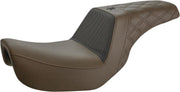 Saddlemen Brown Unknown Gripper Step Up Seat for 2006-2017 Harley-Davidson Dyna Motorcycles #UN06-04-173BR
