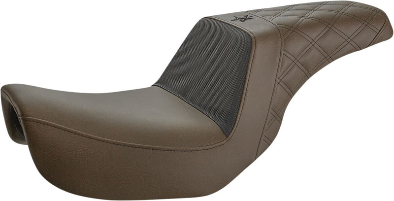 Saddlemen Brown Unknown Gripper Step Up Seat for 2006-2017 Harley-Davidson Dyna Motorcycles #UN06-04-173BR
