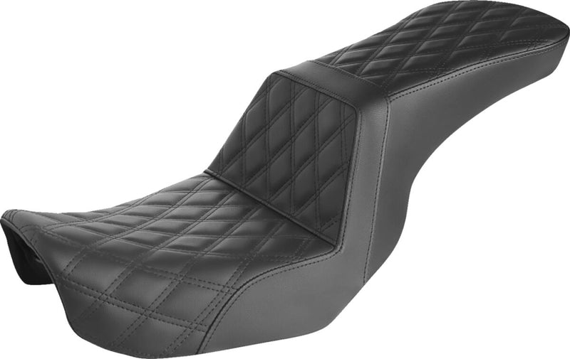 Saddlemen Tour Step-Up Front & Rear Lattice Stitched Seat For Harley-Davidson 2006-2017 Dyna FXD, FXDWG & FLD Models
