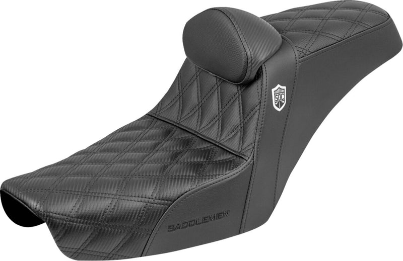 Saddlemen Gripper Step-Up Seats for 1996-2003 Harley-Davidson FXD Black 2-Up Seat