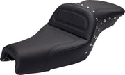 Saddlemen Explorer Special Seat w/o Driver Backrest for 2004-2018 Harley-Davidson Sportster Motorcycles Black| Chrome #807-03-039