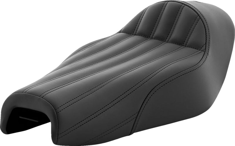 Saddlemen Black Knuckle Solo Seat for 2004-2018 Harley-Davidson Sportster Motorcycles Black Fitment Harley-Davidson