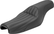 Saddlemen Black 2-Up Knuckle Solo Seat for 2004-2018 Harley-Davidson Sportster Motorcycles #807-11-047K