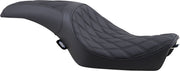 Drag Specialties Double Diamond Predator Seat for 2010-2022 Harley-Davidson Sportster Motorcycles