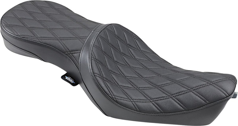 Drag Specialties Double Diamond Stitch Low Profile Double Bucket Seat for 2010-2022 Harley-Davidson Sportster Motorcycles