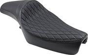 Drag Specialties Single Diamond Stitch Extended Reach Predator Seat for 2004-2022 Harley-Davidson Sportster Motorcycles