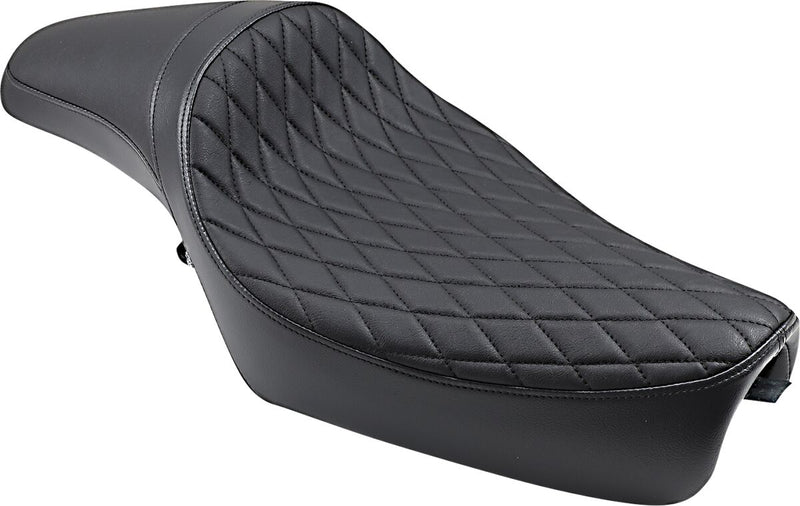 Drag Specialties Single Diamond Stitch Extended Reach Predator Seat for 2004-2022 Harley-Davidson Sportster Motorcycles