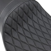 Drag Specialties Single Diamond Stitch Extended Reach Predator Seat for 2004-2022 Harley-Davidson Sportster Motorcycles