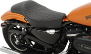 Drag Specialties Single Diamond Stitch Extended Reach Predator Seat for 2004-2022 Harley-Davidson Sportster Motorcycles