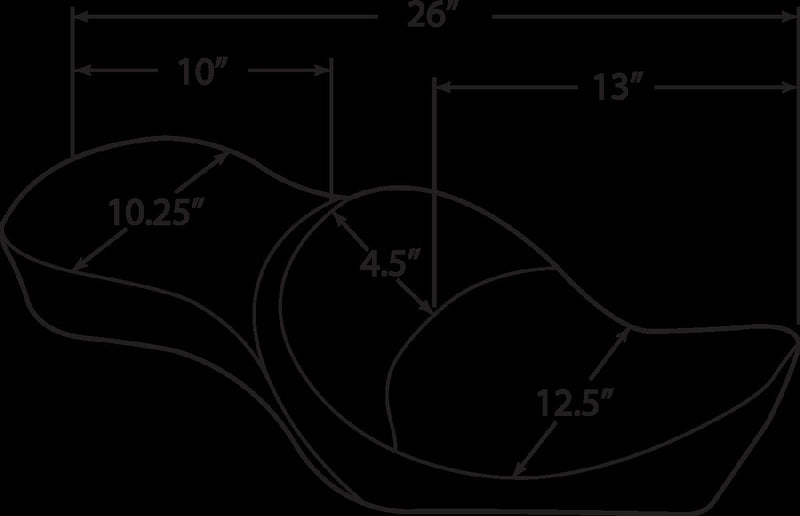 Drag Specialties Smooth Low Profile Double Bucket Set for 1982-2003 Harley-Davidson Sportster Motorcycles