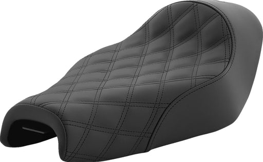 Saddlemen Black Renegade Lattice-Stitch Solo Seat for 2004-2022 Harley-Davidson Sportster Motorcycles
