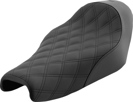 Saddlemen Black Renegade Lattice-Stitch Solo Seat for 2004-2022 Harley-Davidson Sportster Motorcycles