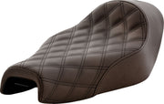 Saddlemen Brown Renegade Lattice-Stitch Solo Seat for 2004-2022 Harley-Davidson Sportster Motorcycles #807-03-002BLS