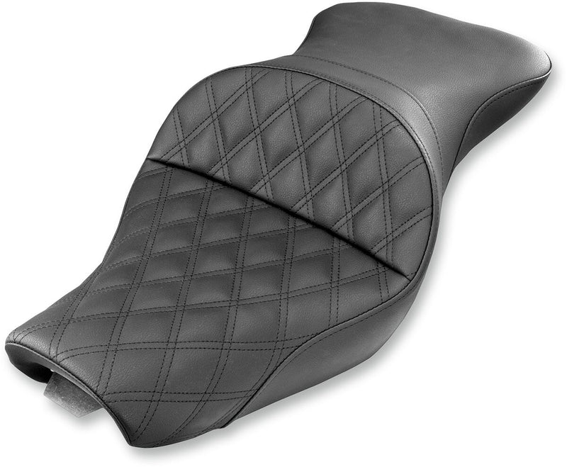 Saddlemen Black Explorer Lattice-Stitch Touring Seat for 2004-2022 Harley-Davidson Sportster Motorcycles #807-03-029LS