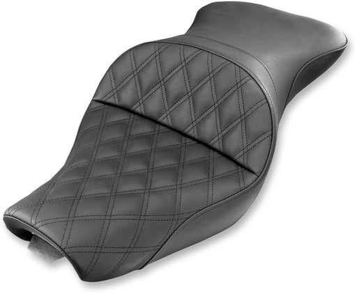 Saddlemen Black Explorer Lattice-Stitch Touring Seat for 2004-2022 Harley-Davidson Sportster Motorcycles