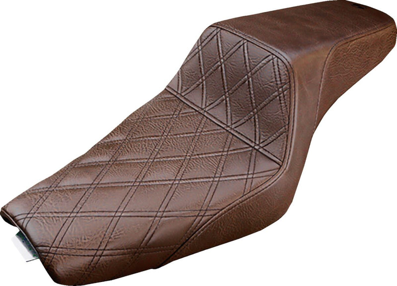 Saddlemen Front Lattice-Stitch Step-Up Seatfor use with 3.3 Gallon Tank for 2004-2018 Harley-Davidson Sportster Motorcycles Brown #807-11-172BR