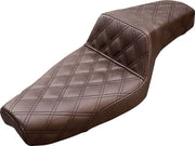 Saddlemen Brown Lattice-Stitch Step-Up Set for 1979-2003 Harley-Davidson Sportster Motorcycles #879-03-175BR