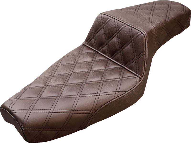 Saddlemen Brown Lattice-Stitch Step-Up Set for 1979-2003 Harley-Davidson Sportster Motorcycles #879-03-175BR