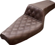 Saddlemen Brown Lattice-Stitch Driver Step-Up Set for 1979-2003 Harley-Davidson Sportster Motorcycles #879-03-172BR