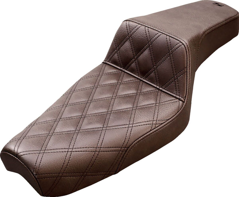 Saddlemen Brown Lattice-Stitch Driver Step-Up Set for 1979-2003 Harley-Davidson Sportster Motorcycles #879-03-172BR