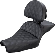 Saddlemen Explorer Lattice-Stitch Seat w/Driver Backrest for 2004-2022 Harley-Davidson Sportster Motorcycles