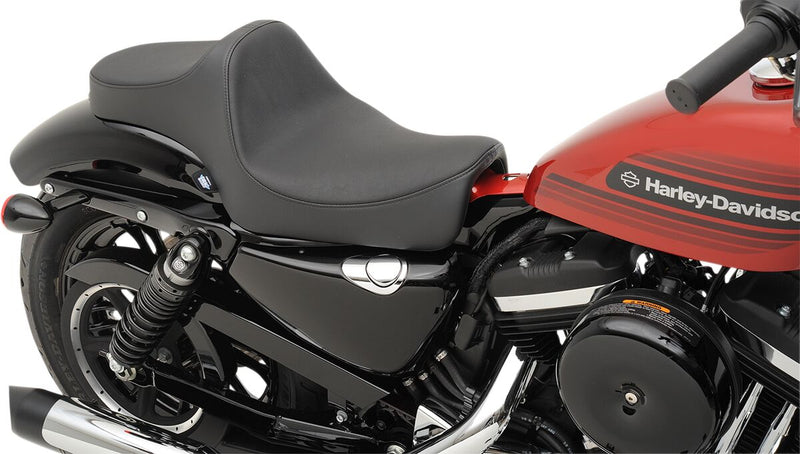 Drag Specialties Black Predator III Smooth Vinyl Seat for 2004-2017 Harley-Davidson Sportster Motorcycles
