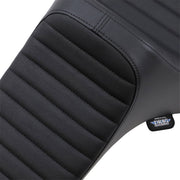 Drag Specialties Black Predator III Classic Stitch Vinyl Seat w/Black Thread for 2004-2017 Harley-Davidson Sportster Motorcycles
