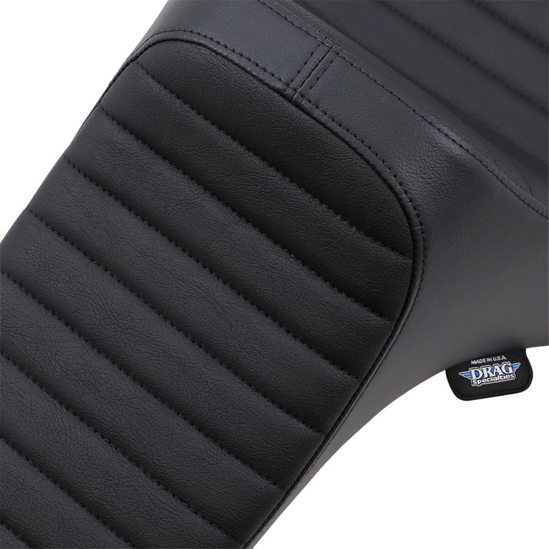 Drag Specialties Black Predator III Classic Stitch Vinyl Seat w/Black Thread for 2004-2017 Harley-Davidson Sportster Motorcycles