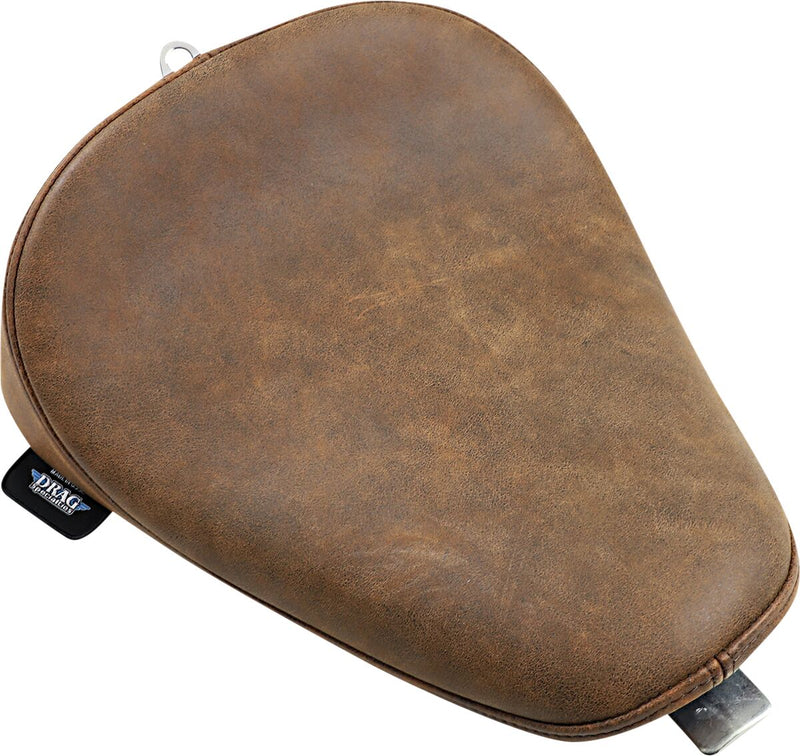 Drag Specialties Brown Distressed Leather Bobber-Style Smooth Solo Seat for 2010-2022 Harley-Davidson Sportster Motorcycles