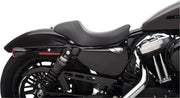 Drag Specialties Black 3/4 Smooth Vinyl Solo Seat for 2004-2022 Harley-Davidson Sportster Motorcycles