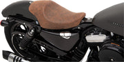 Drag Specialties Distressed Brown Leather 3/4 Smooth Solo Seat for 2004-2022 Harley-Davidson Sportster Motorcycles