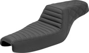 Saddlemen Black Rear Lattice Stitch Tuck N Roll Seat for use with 3.3 Gallon Tank for 2004-2018 Harley-Davidson Sportster Motorcycles #807-11-176