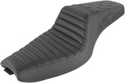 Saddlemen Black Rear Lattice Stitch Tuck N Roll Seat for use with 4.5 Gallon Tank for 2004-2018 Harley-Davidson Sportster Custom Motorcycles #807-03-176