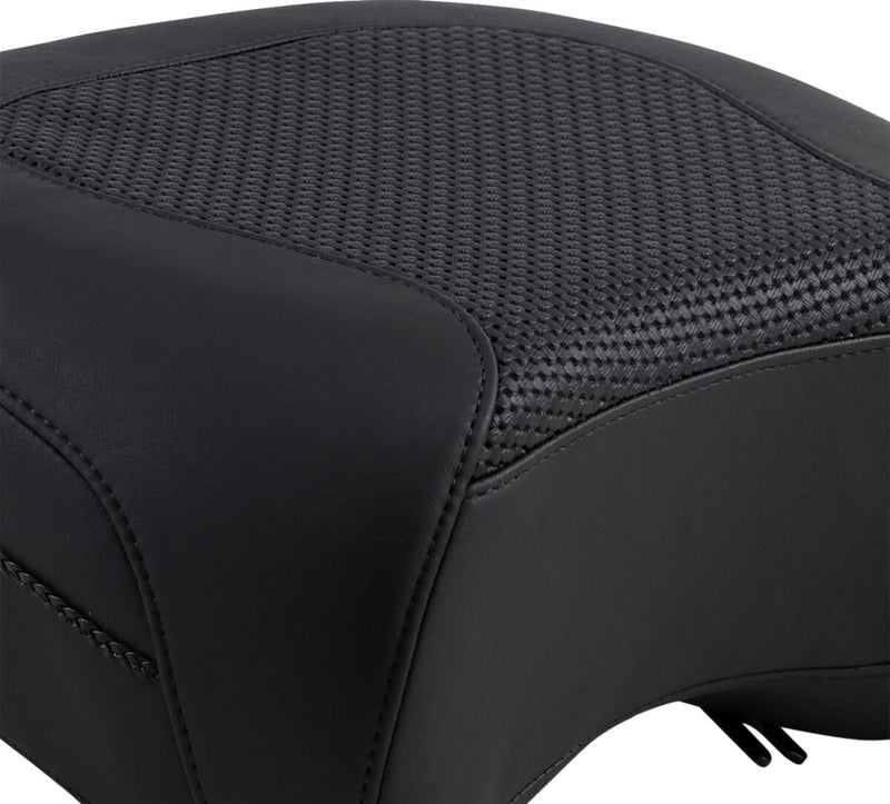 Mustang Textured Police Air Ride Seat Black Solo Seat #79436
