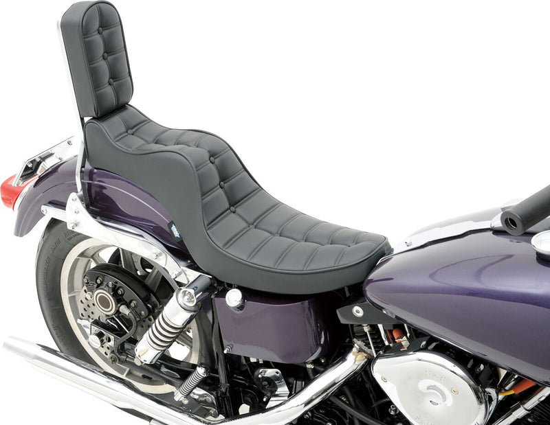 Drag Specialties Scorpion Stitch Mini King and Queen Seat for 1971-1984 Harley-Davidson FXR and 1984 Harley-Davidson Softail Motorcycles
