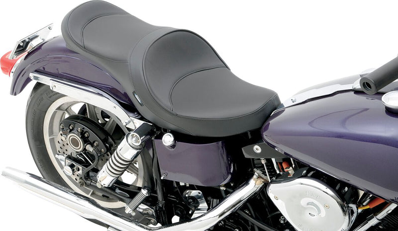 Drag Specialties FX Double Bucket Low Profile Seat for 1958-1984 Harley-Davidson Touring and 1971-1984 Harley-Davidson FXR Motorcycles