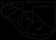Drag Specialties FX Double Bucket Low Profile Seat for 1958-1984 Harley-Davidson Touring and 1971-1984 Harley-Davidson FXR Motorcycles
