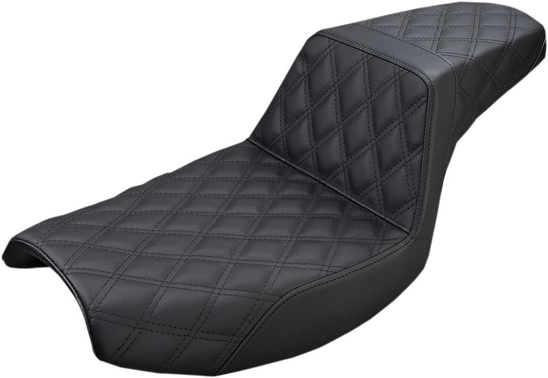 Saddlemen Black Lattice Stitch Step-Up Seat for 1982-1994,1999-2000 Harley-Davidson FXR Motorcycles