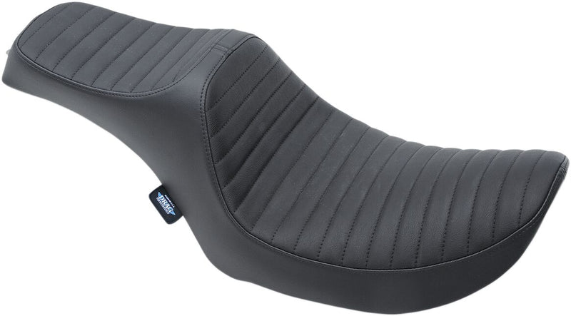 Drag Specialties Black Predator III Classic Stitch Vinyl Seat w/Black Thread for 1982-1994,1999-2000 Harley-Davidson FXR Motorcycles