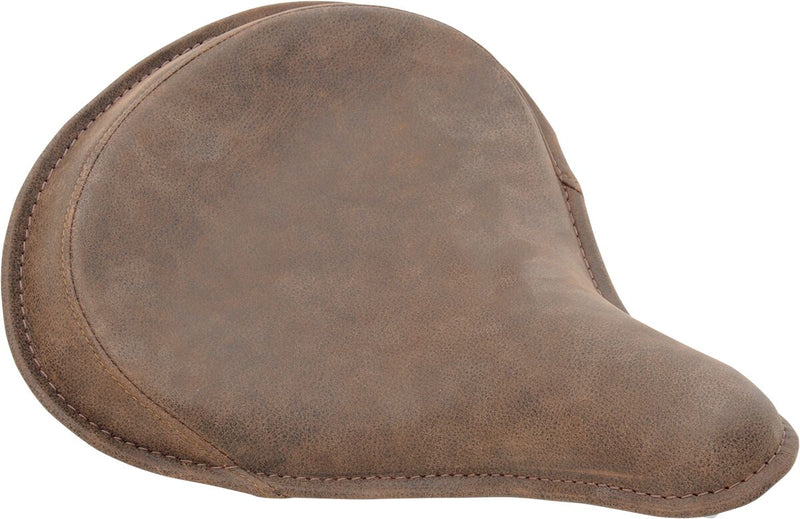 Drag Specialties Distressed Brown Leather Large Spring Solo Seat w/Perimeter Stitched